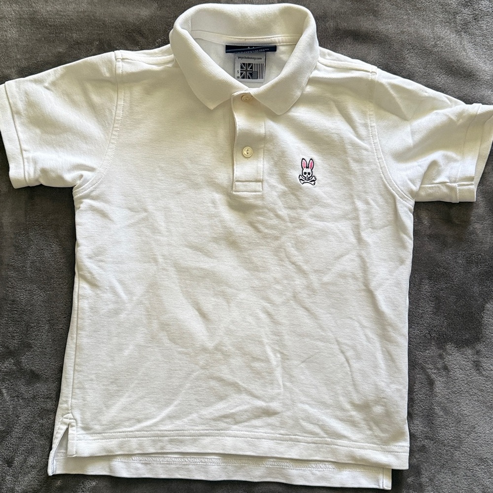 Kids White psycho bunny Polo Shirt